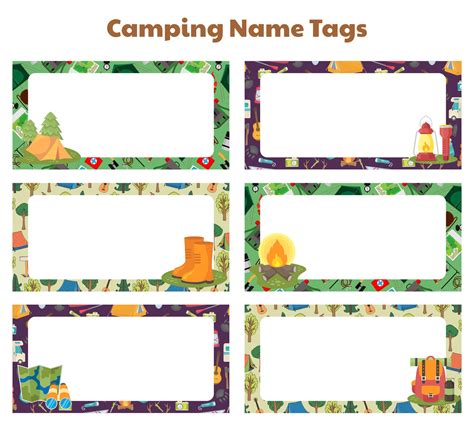 Free Printable Camping Name Tags